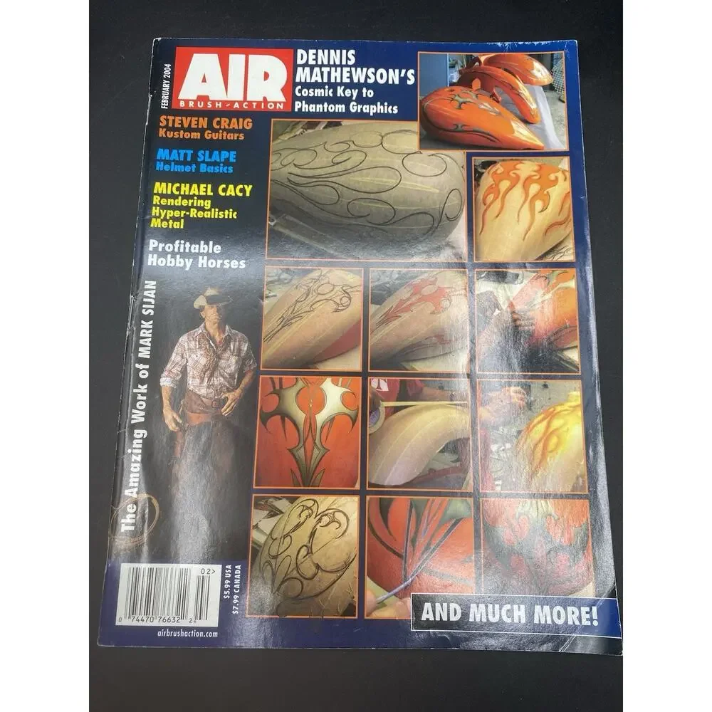 Lot Of 4 AIRBRUSH ACTION MAGAZINES February/December /Hot Rod Issue